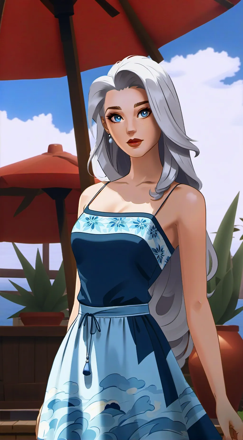 ai character: Alice Silver background