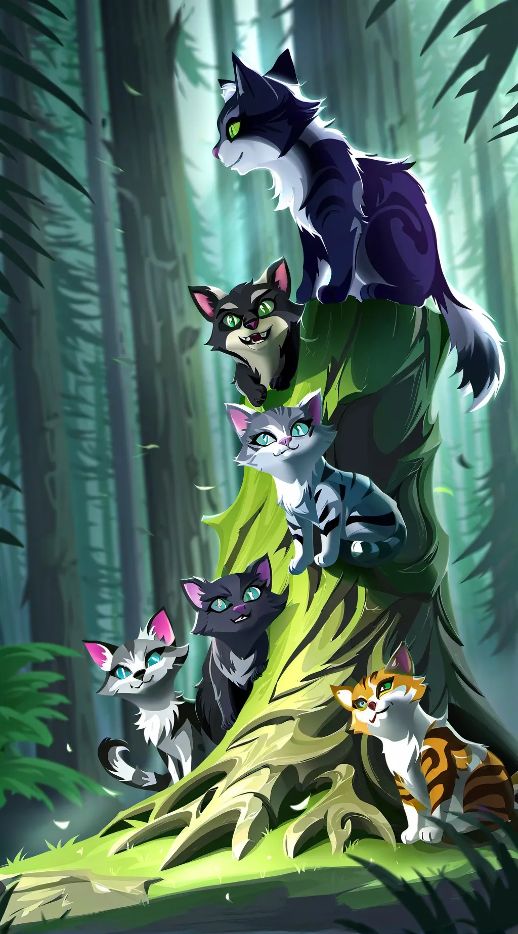 ai character: Lost Cats background