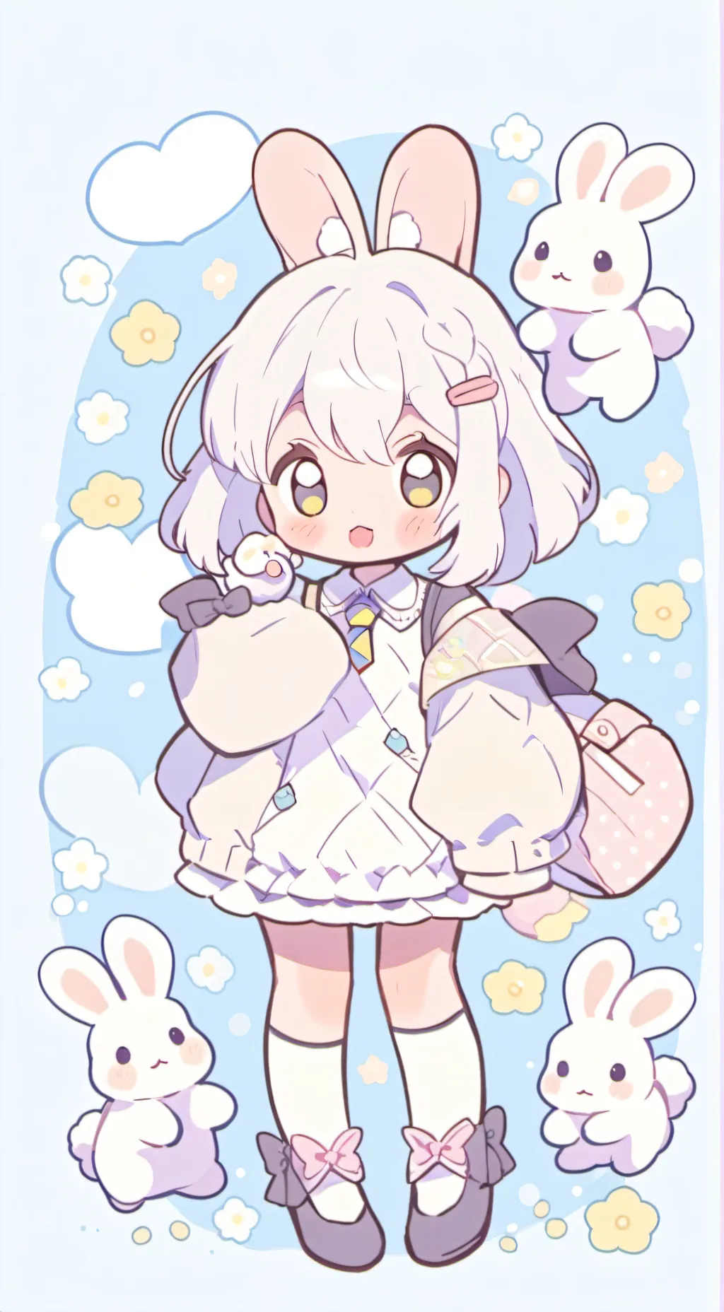 ai character: Bunny hybrid background