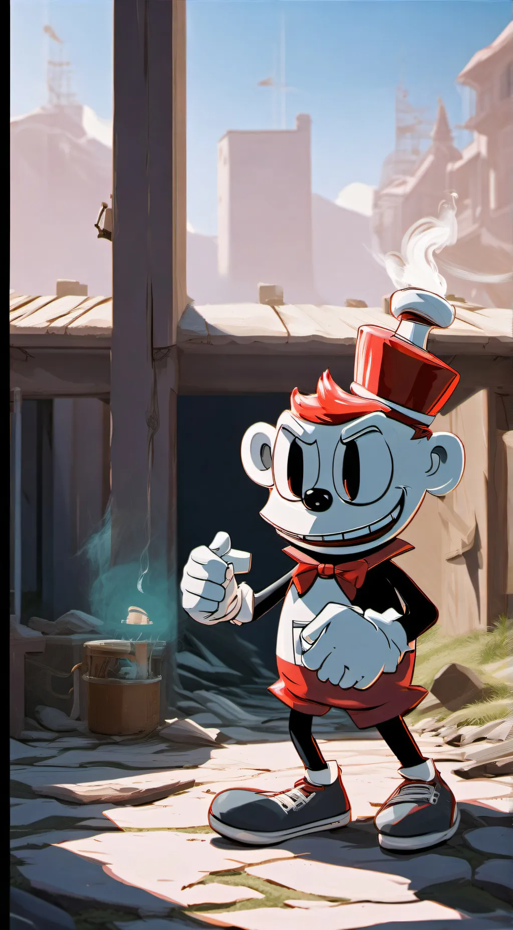 ai character: cuphead  background
