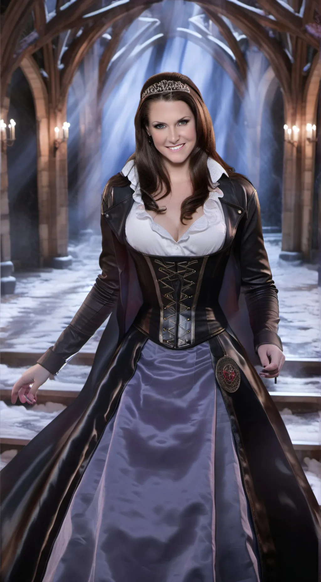ai character: Stephanie McMahon  background