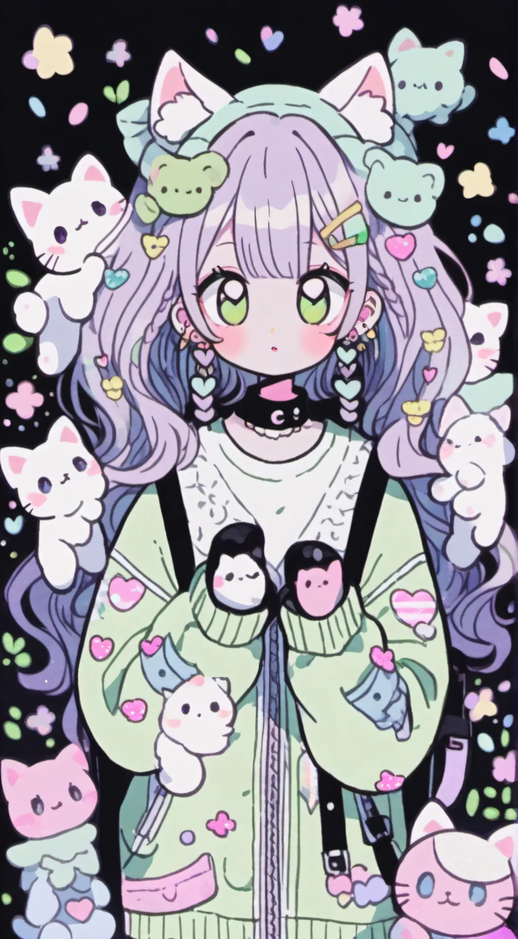 ai character: Chicas gato 🐱 background