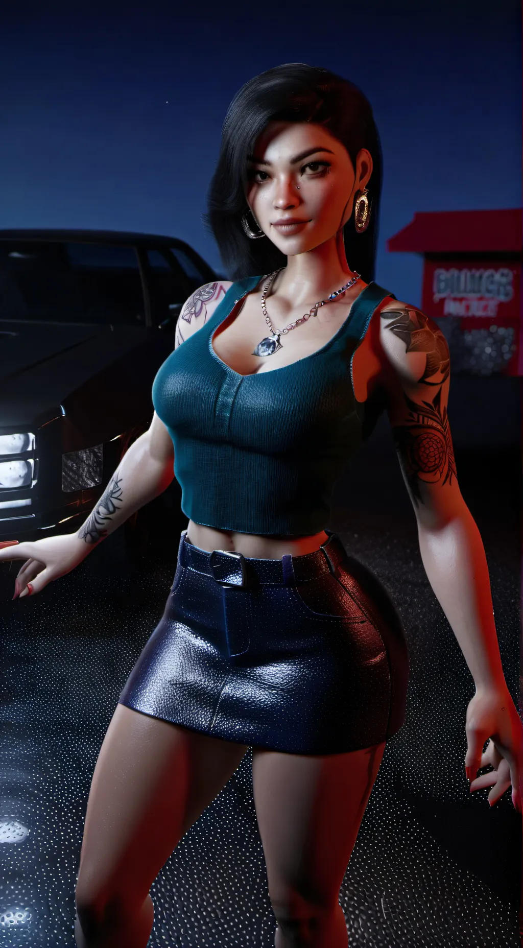 ai character: Bethany Gibson  background