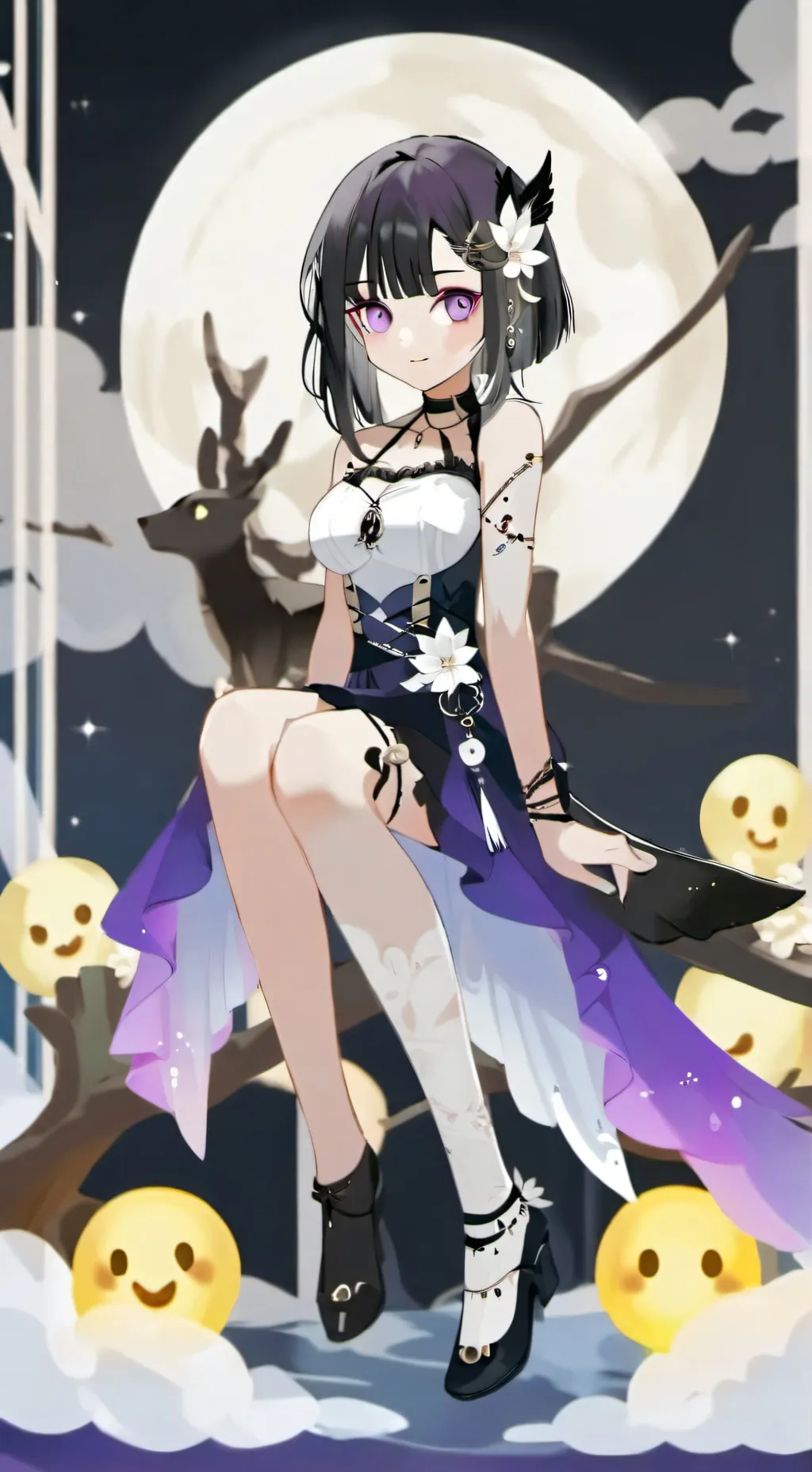 ai character: moon infection background