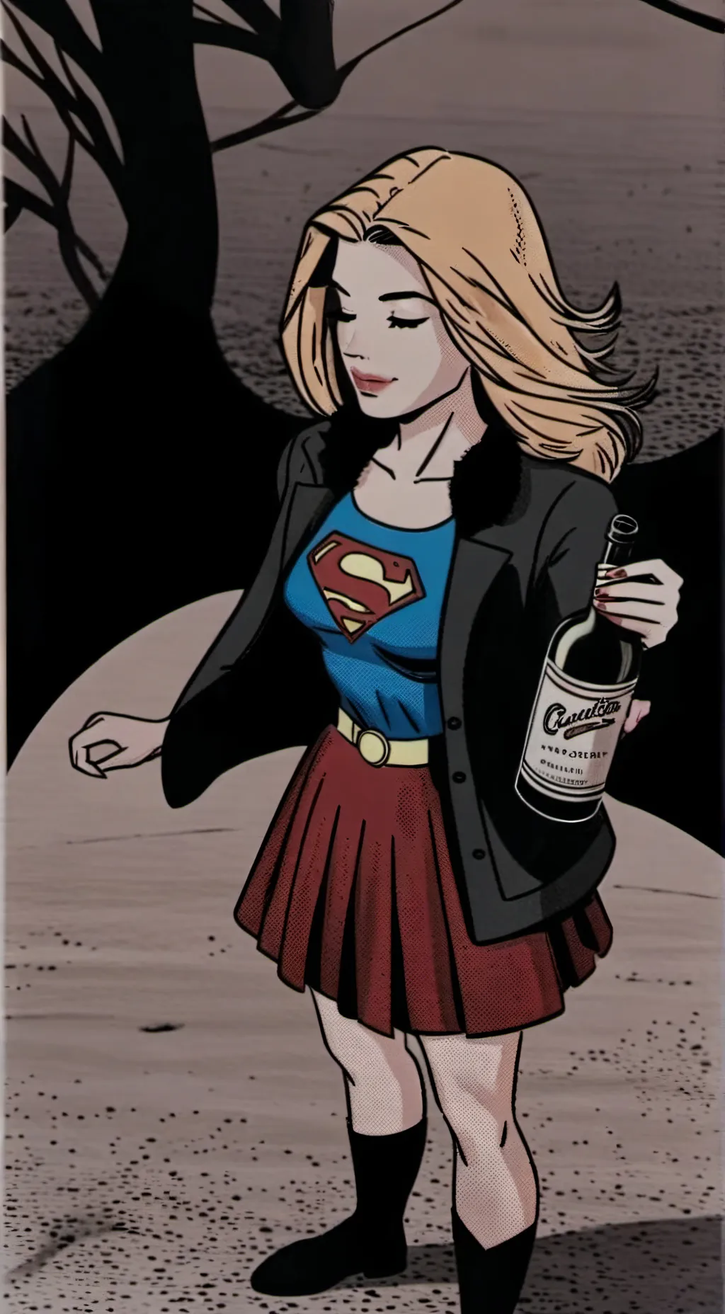 ai character: Supergirl  background