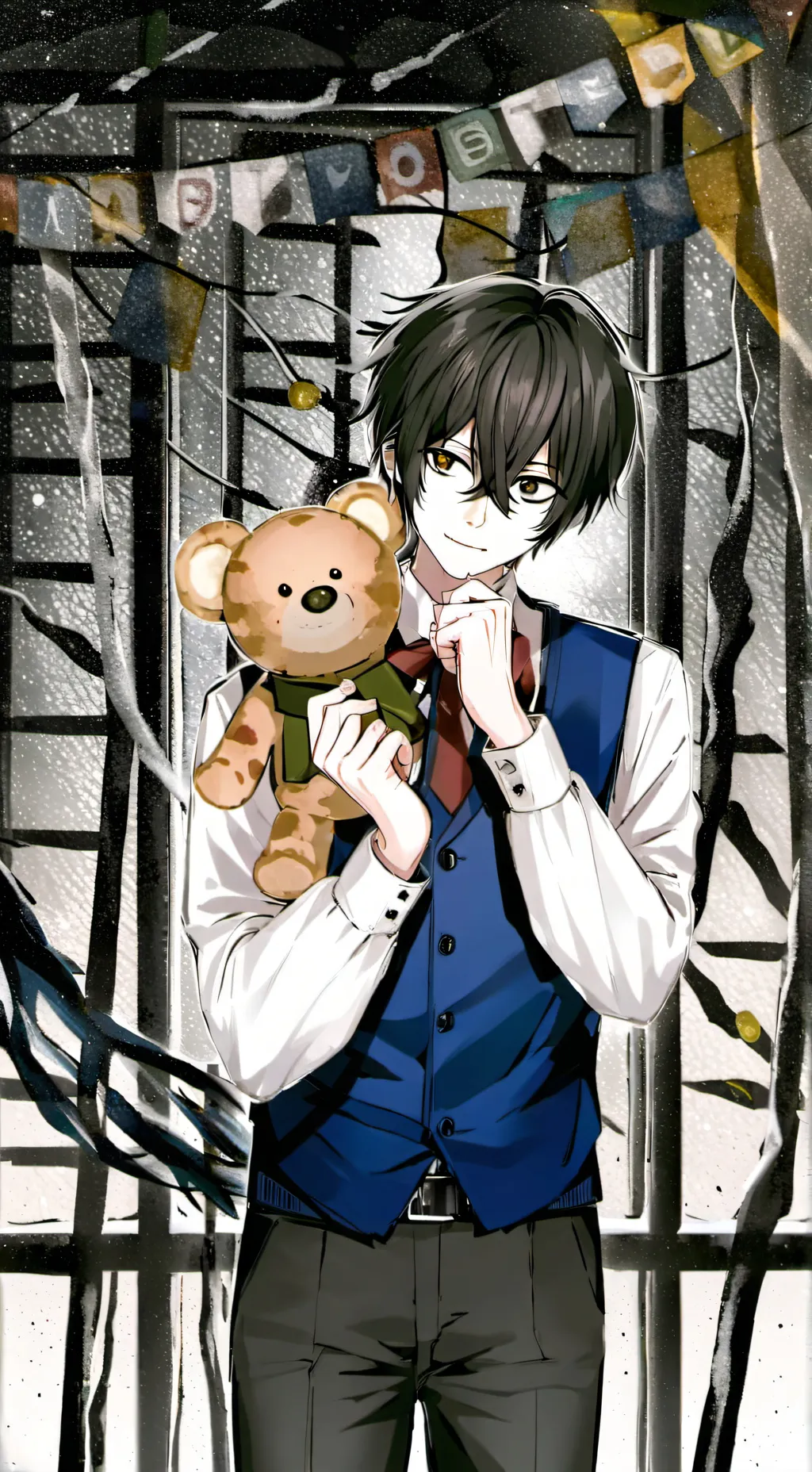 ai character: Md kny mha fnaf background