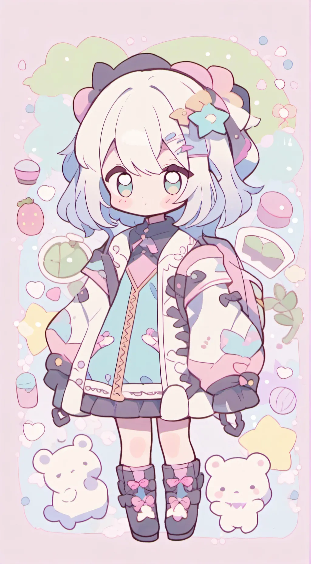 ai character: Mooncake  background
