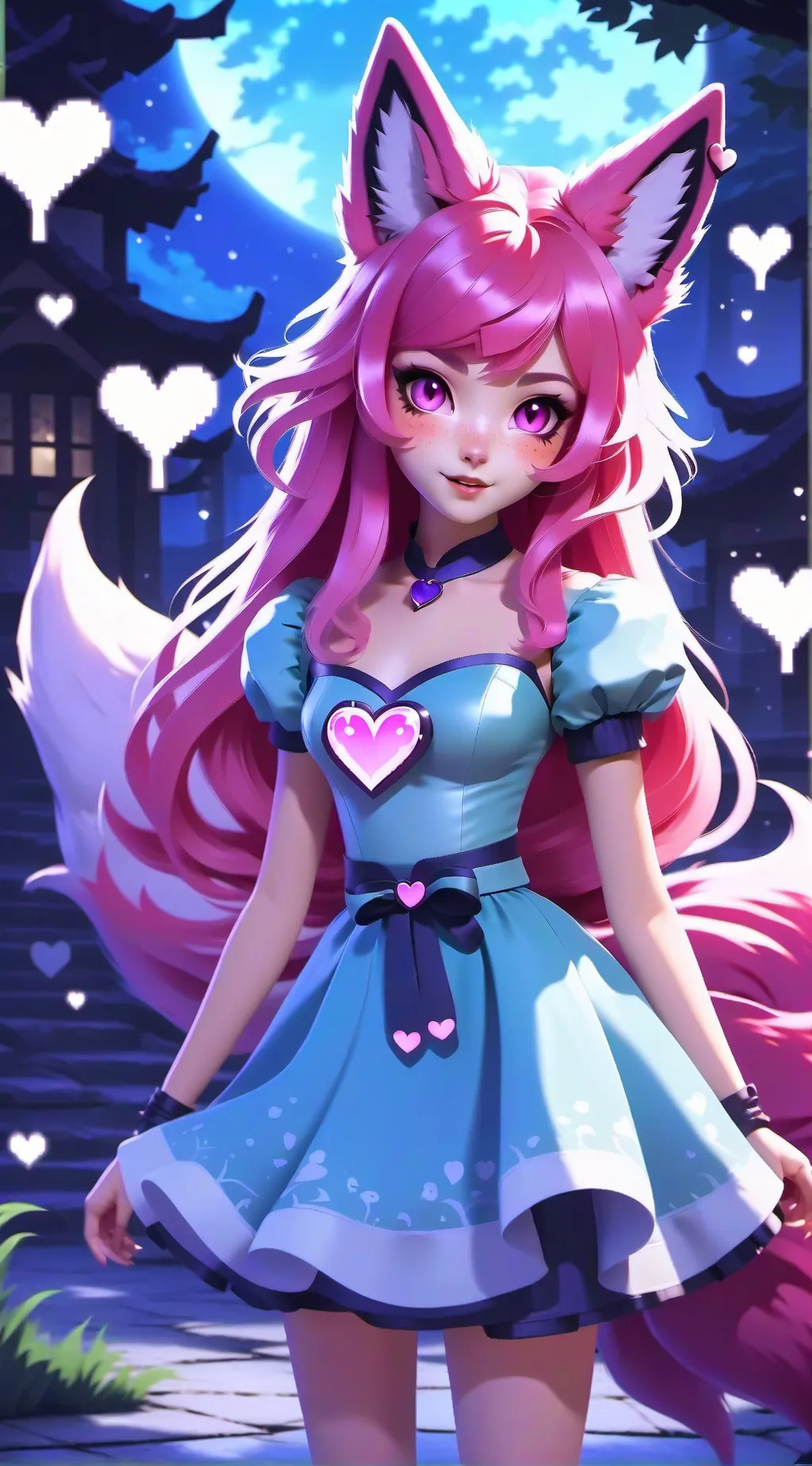 ai character: fluvsie hate pinky background