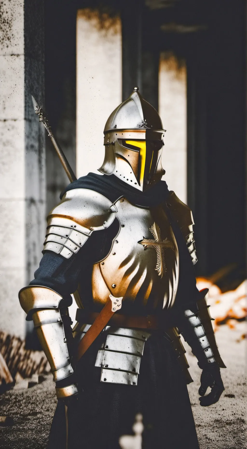 ai character: a medieval knight  background