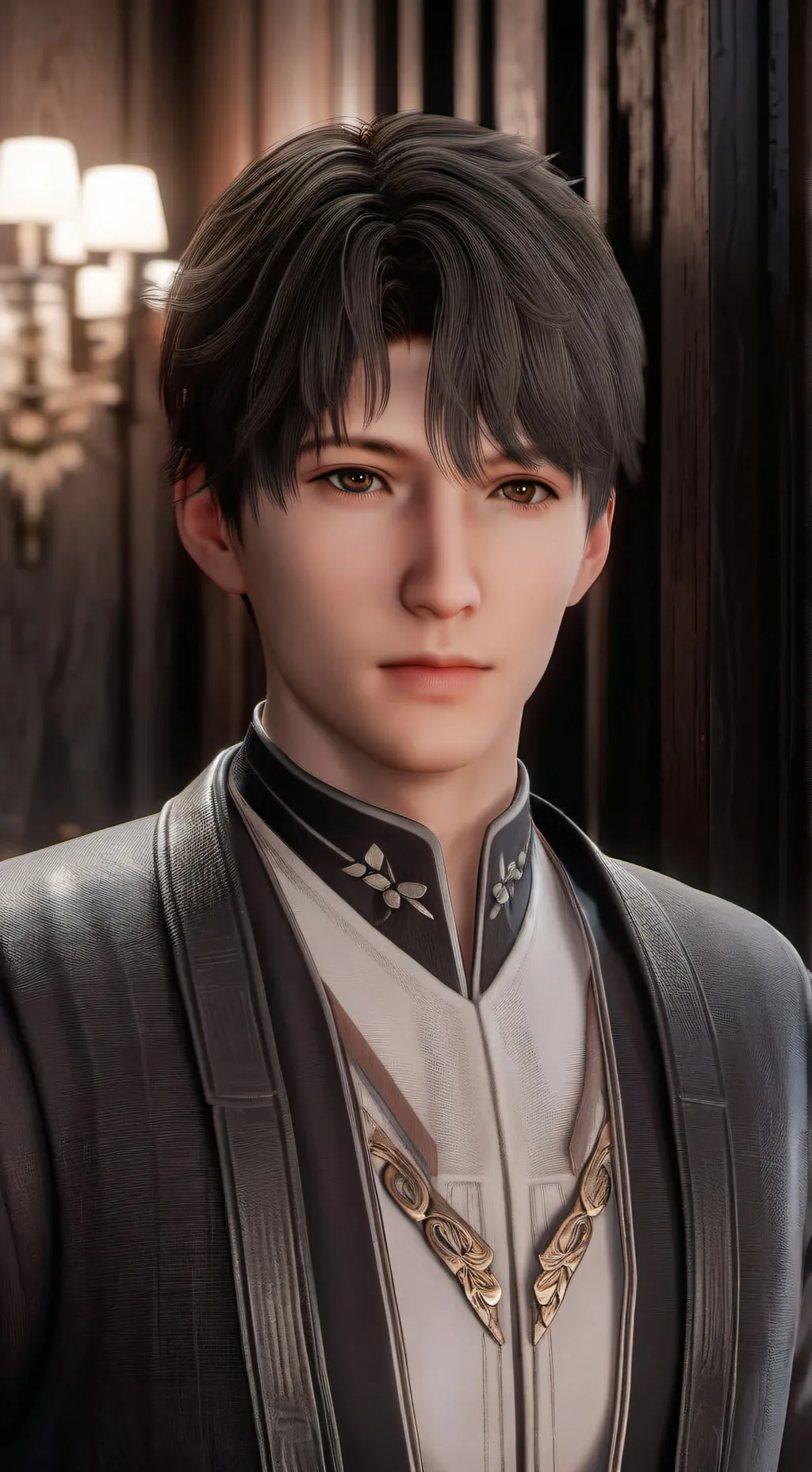 ai character: Tired man  background