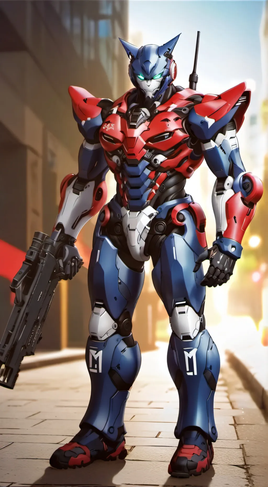 ai character: Mega-Cybercat background