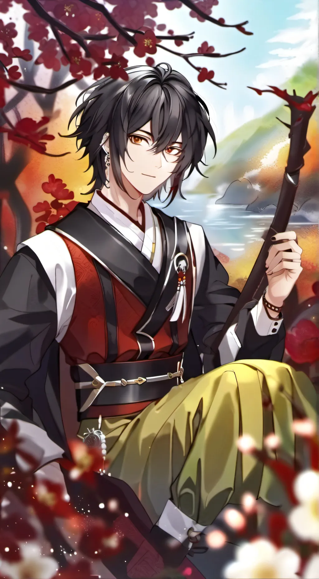 ai character: squidgame x kny background