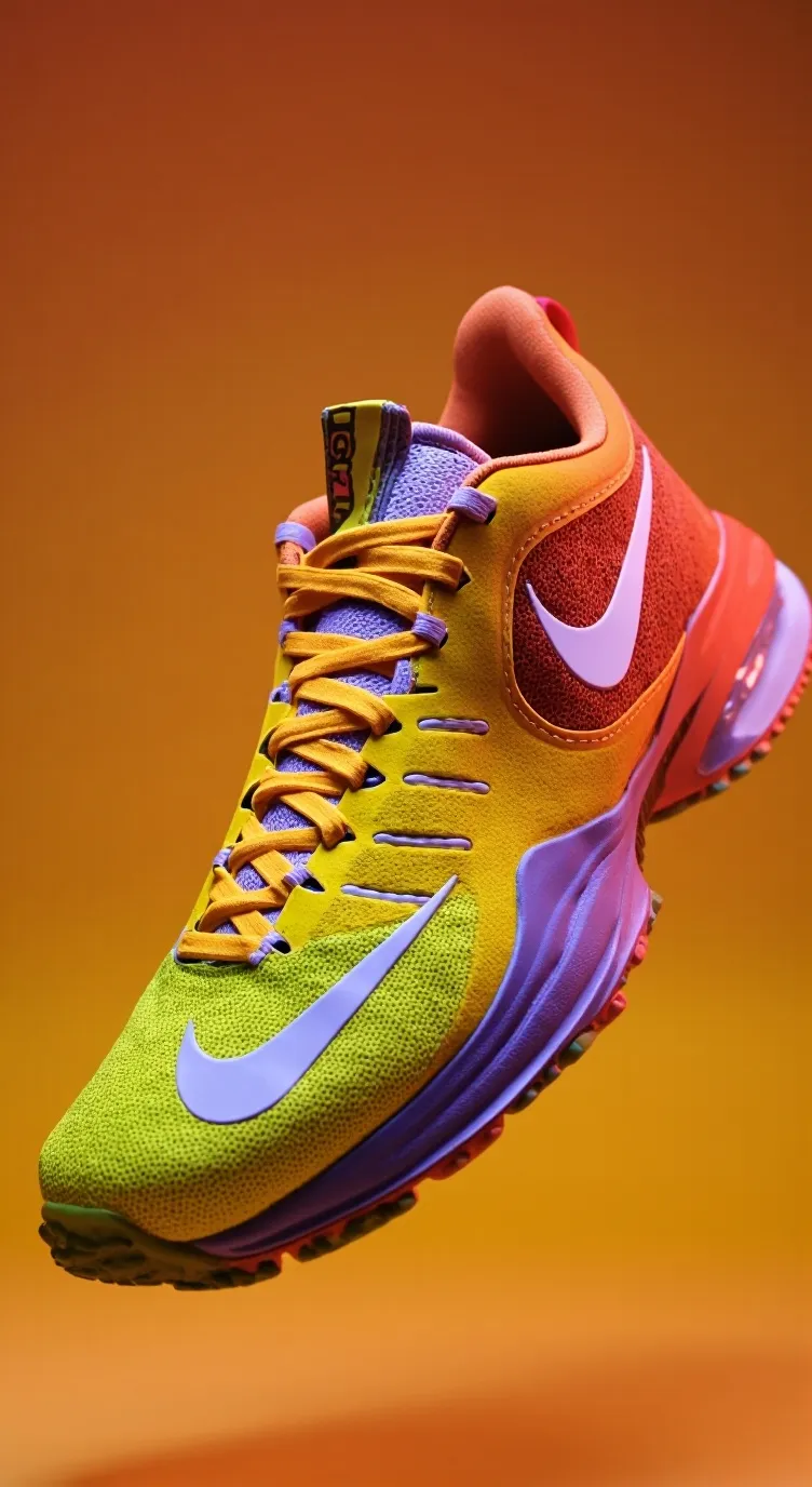 ai character: new Nike shoe 5  background