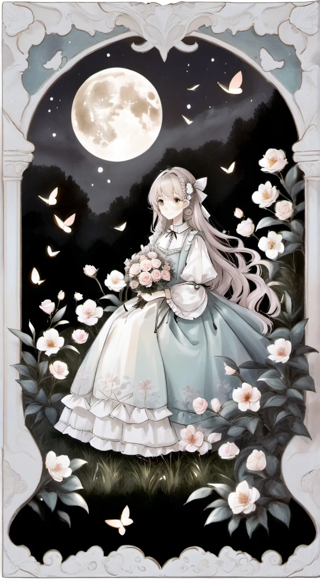 ai character: ~Moonflower~  background