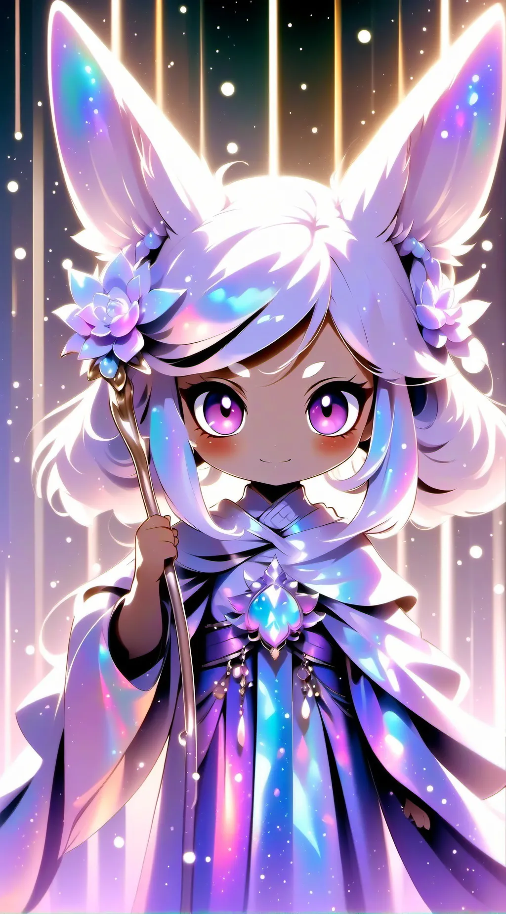 ai character: Black background
