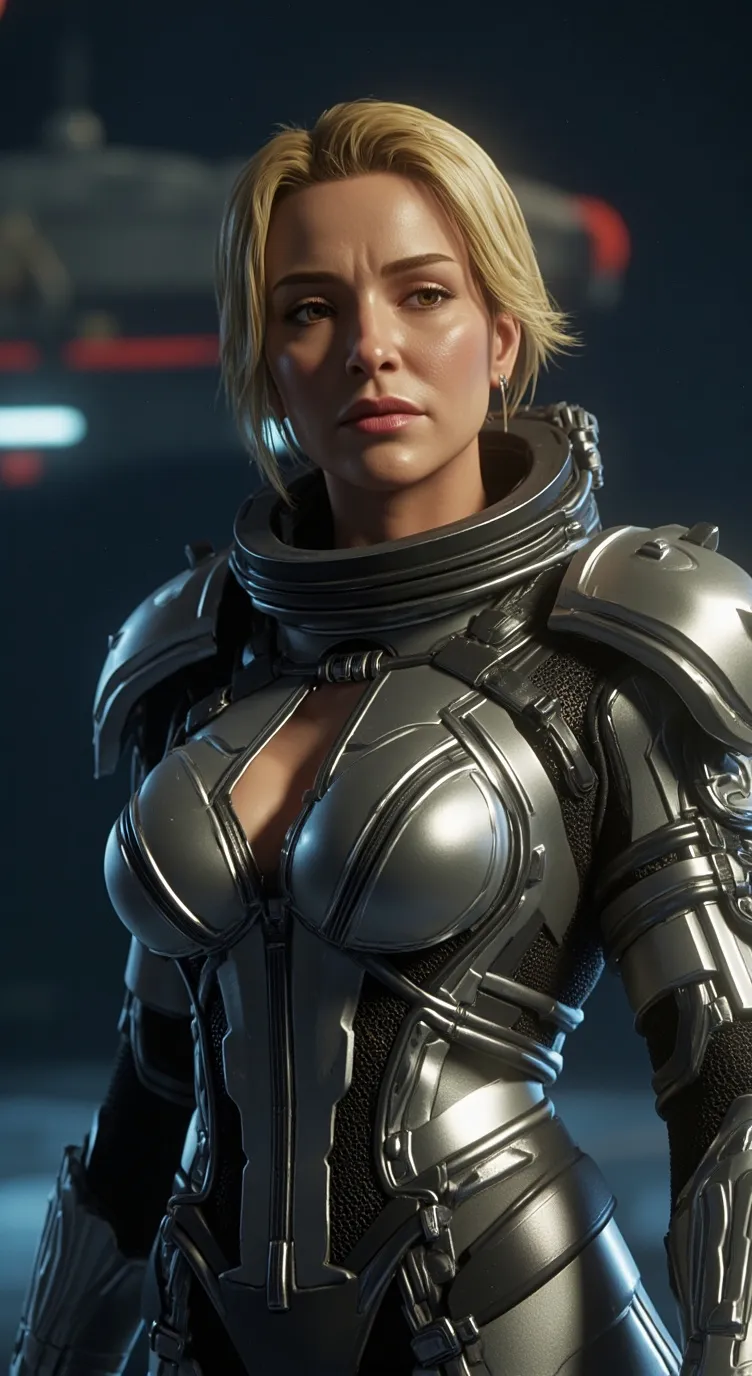ai character: Sargent Peggy  background