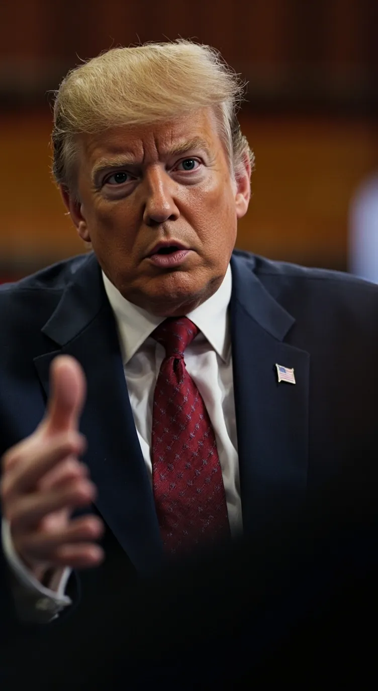 ai character: PRESIDENT TRUMP background