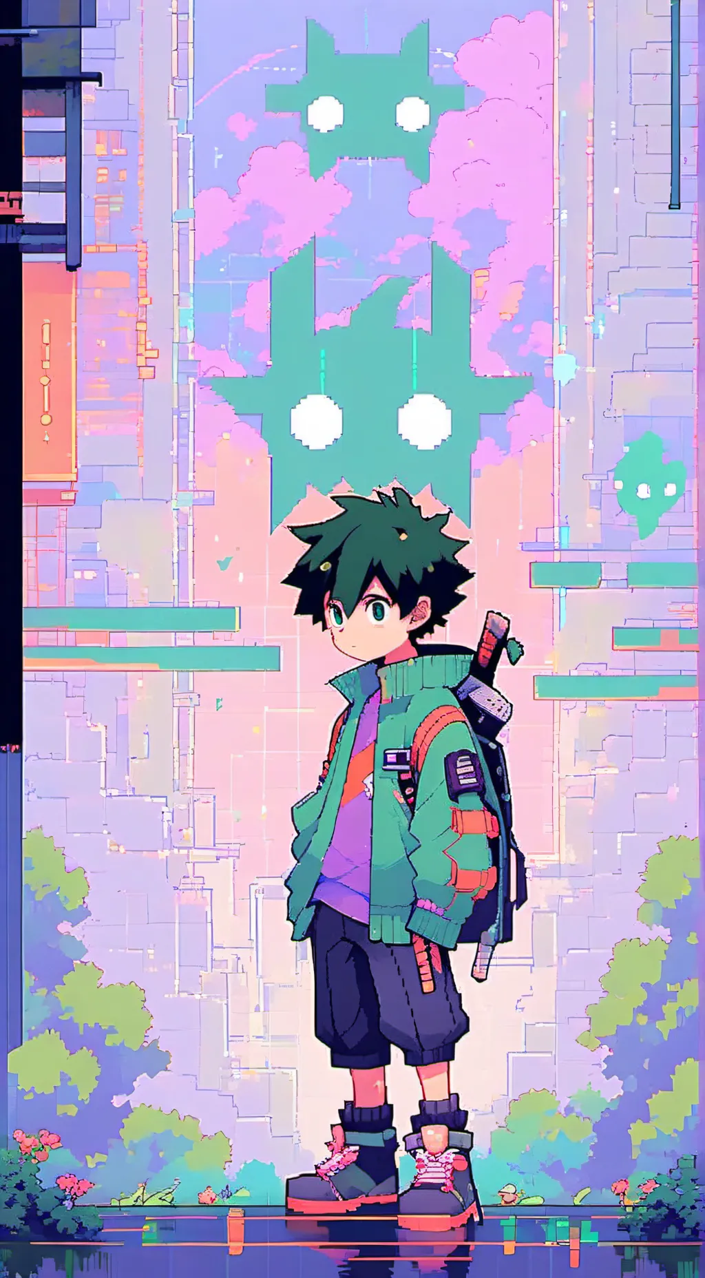 ai character: deku background