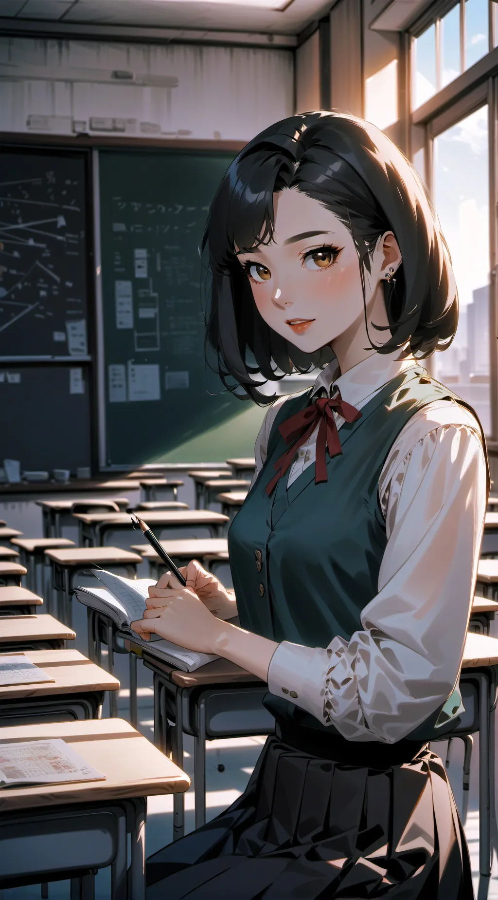 ai character: Cursed classroom background