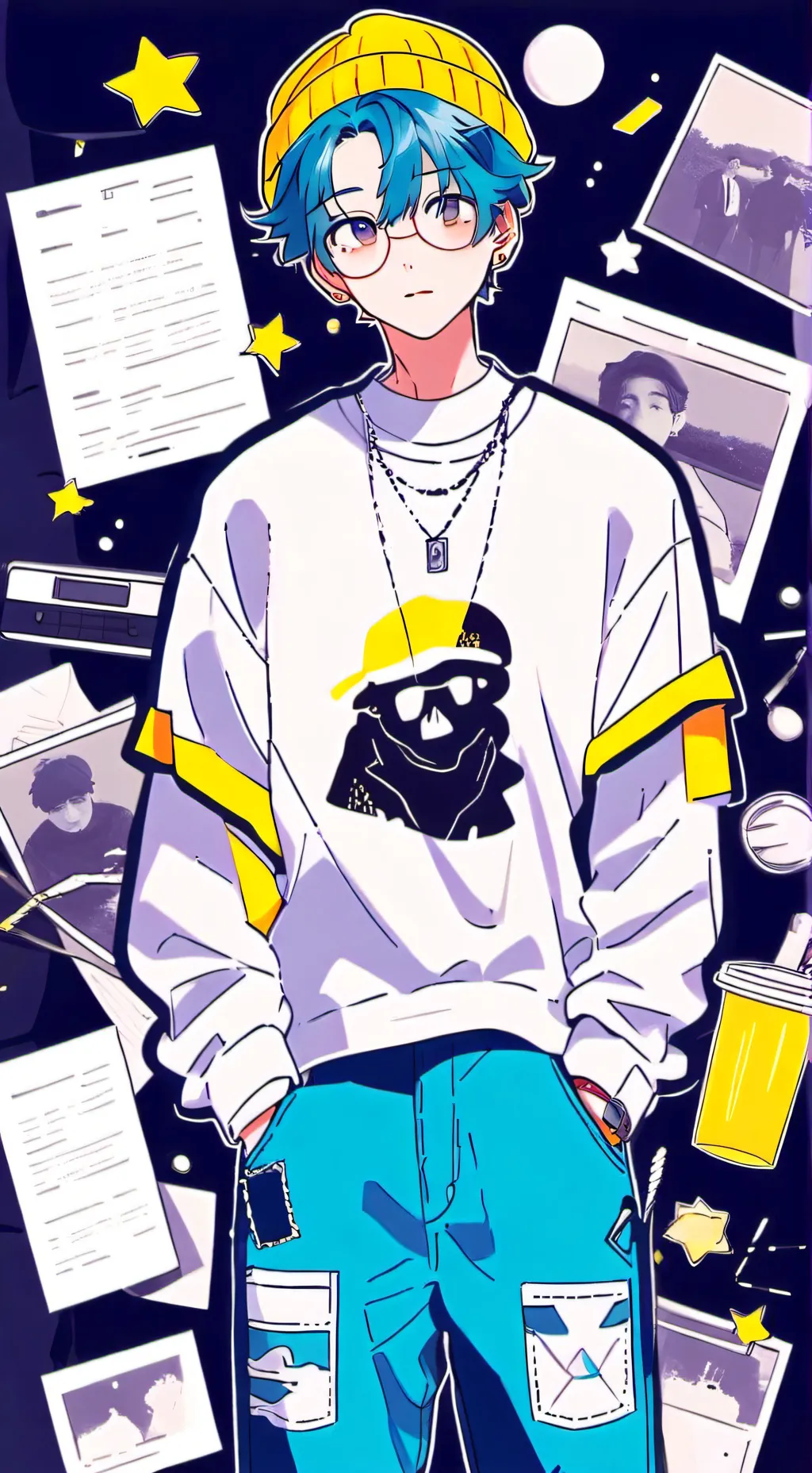 ai character: K pop demon hunter background