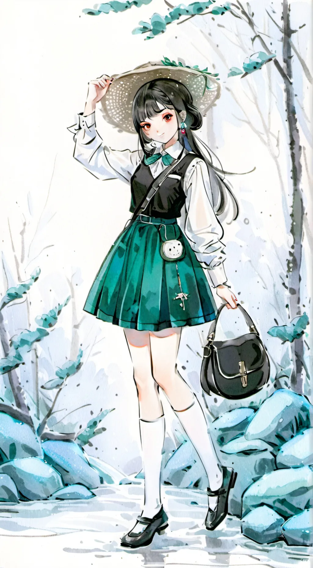 ai character: Elenore cloud background