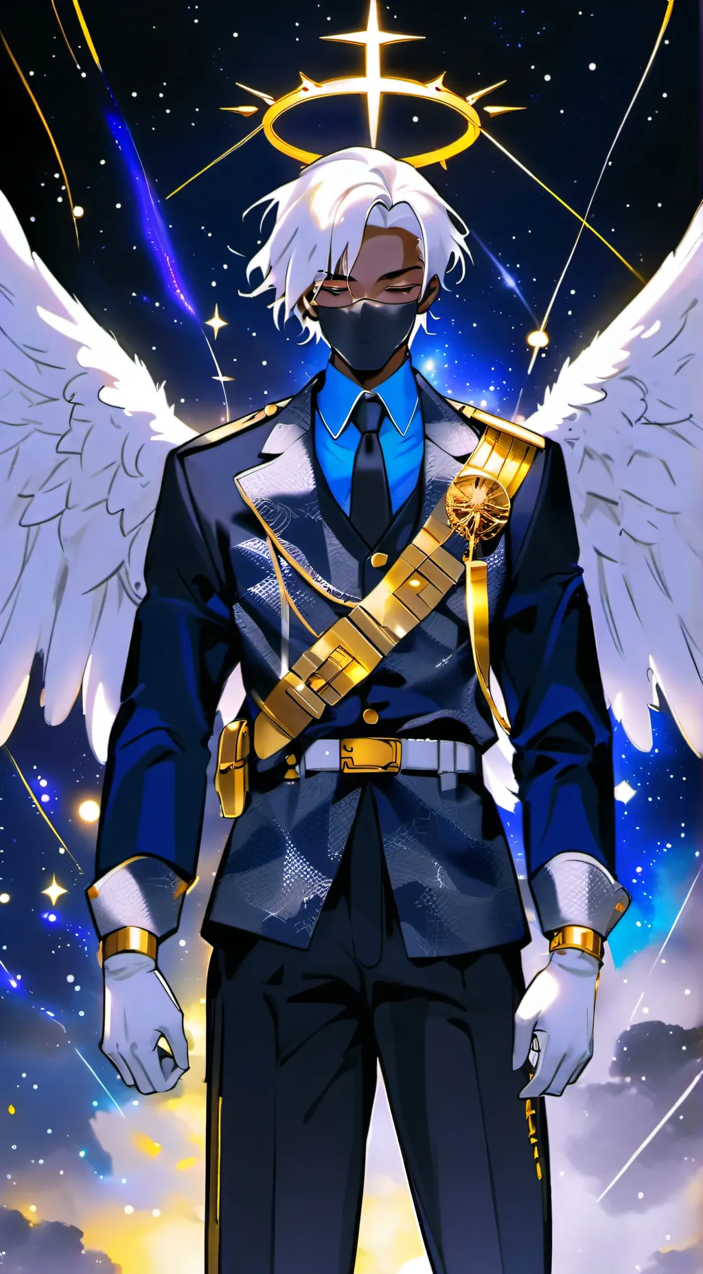 ai character: August the Angelic background