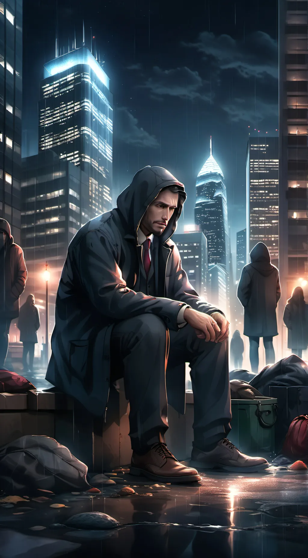 ai character: The City of Glass  background