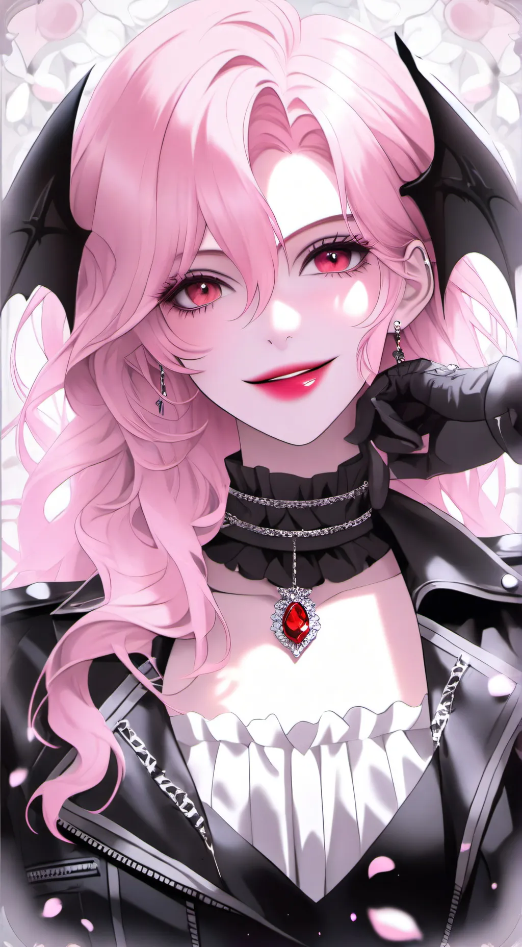ai character: Violet background