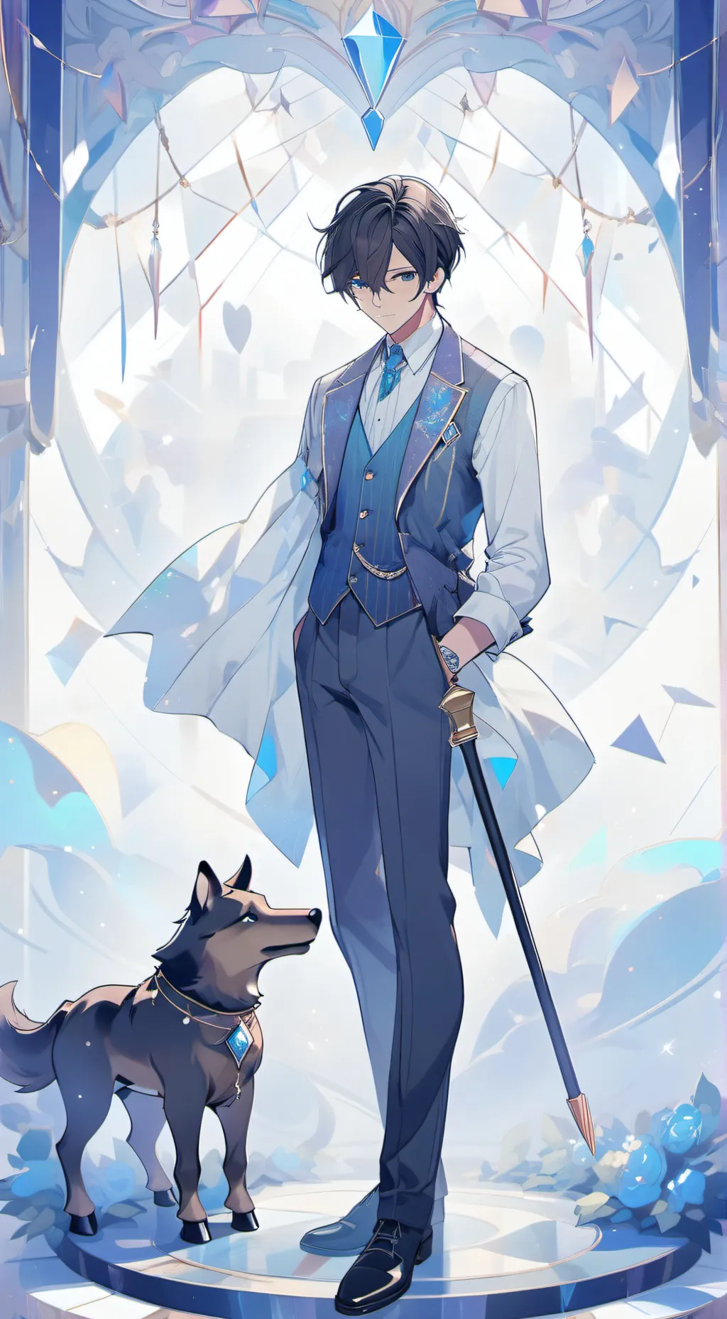 ai character: Digital circus background
