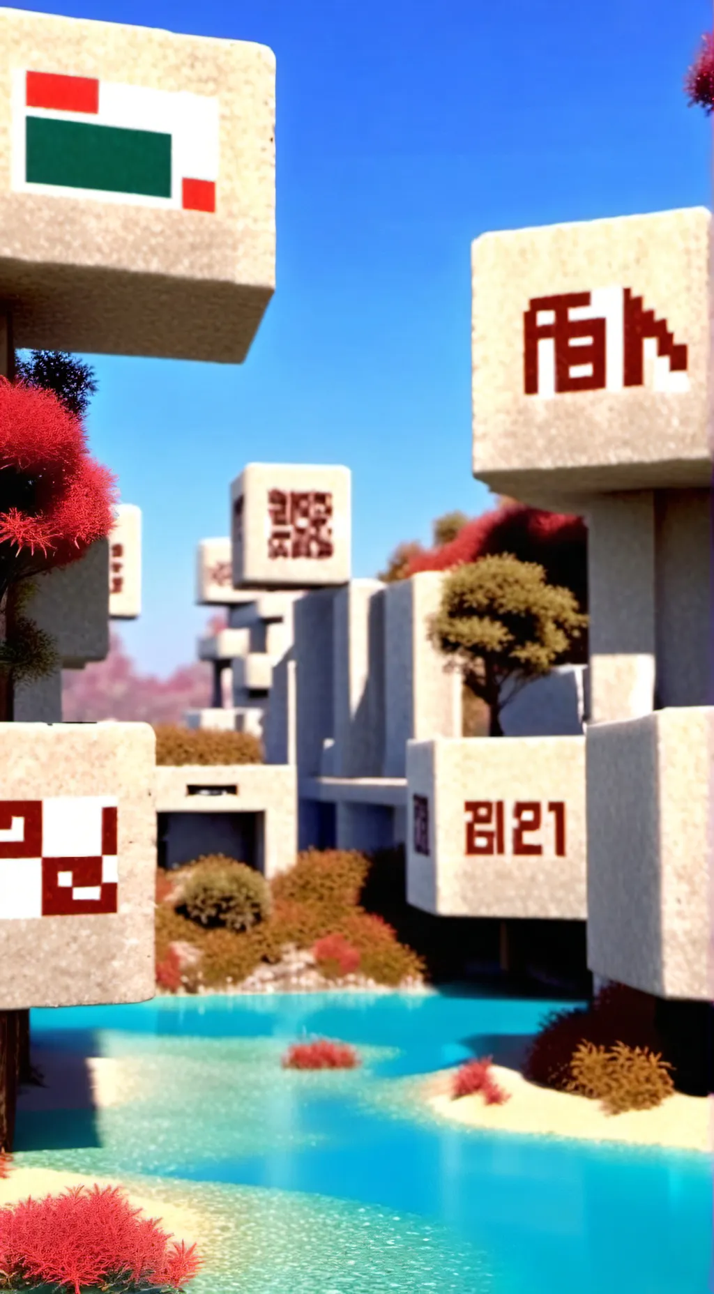 ai character: Minecraft background