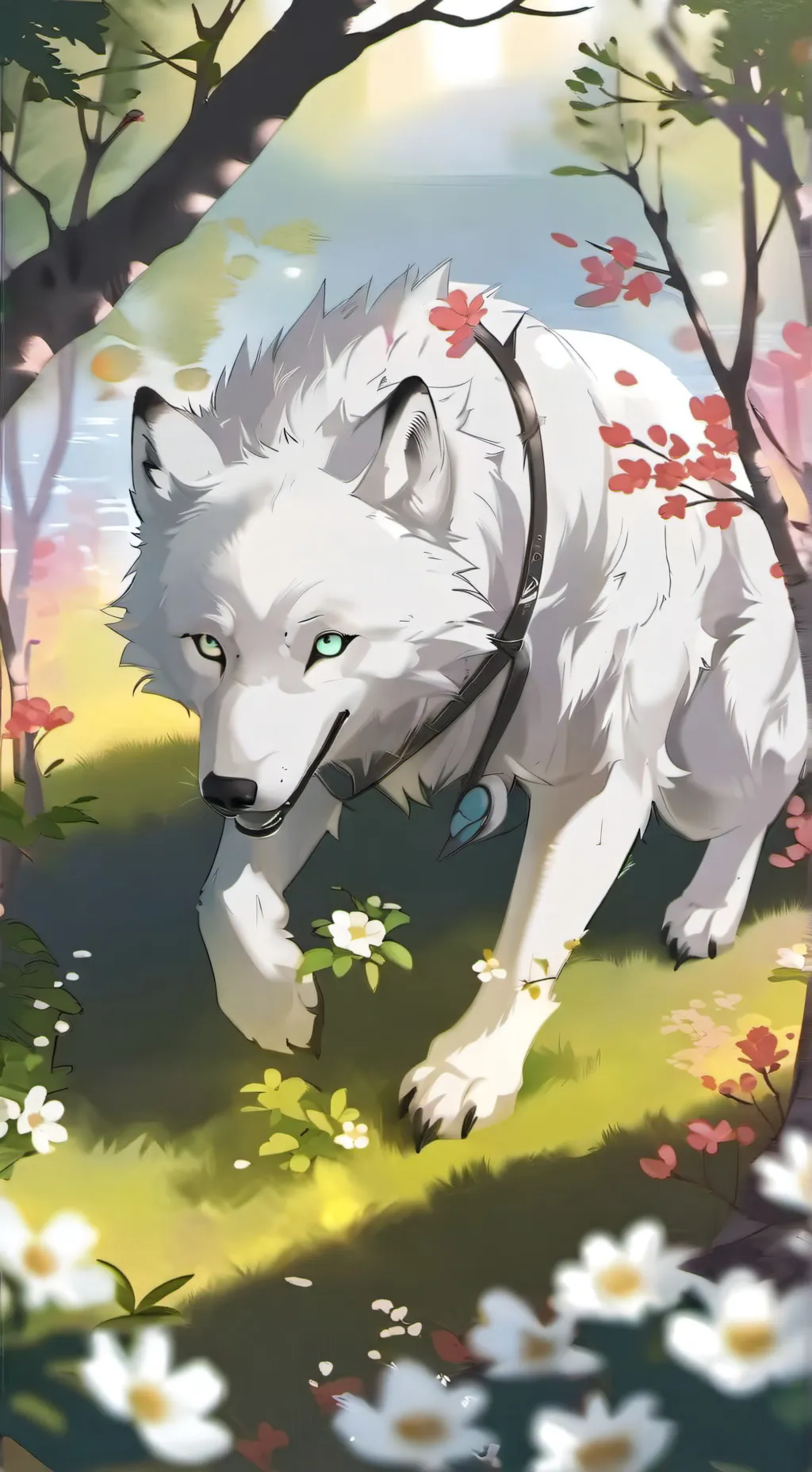 ai character: lobo blanco  background