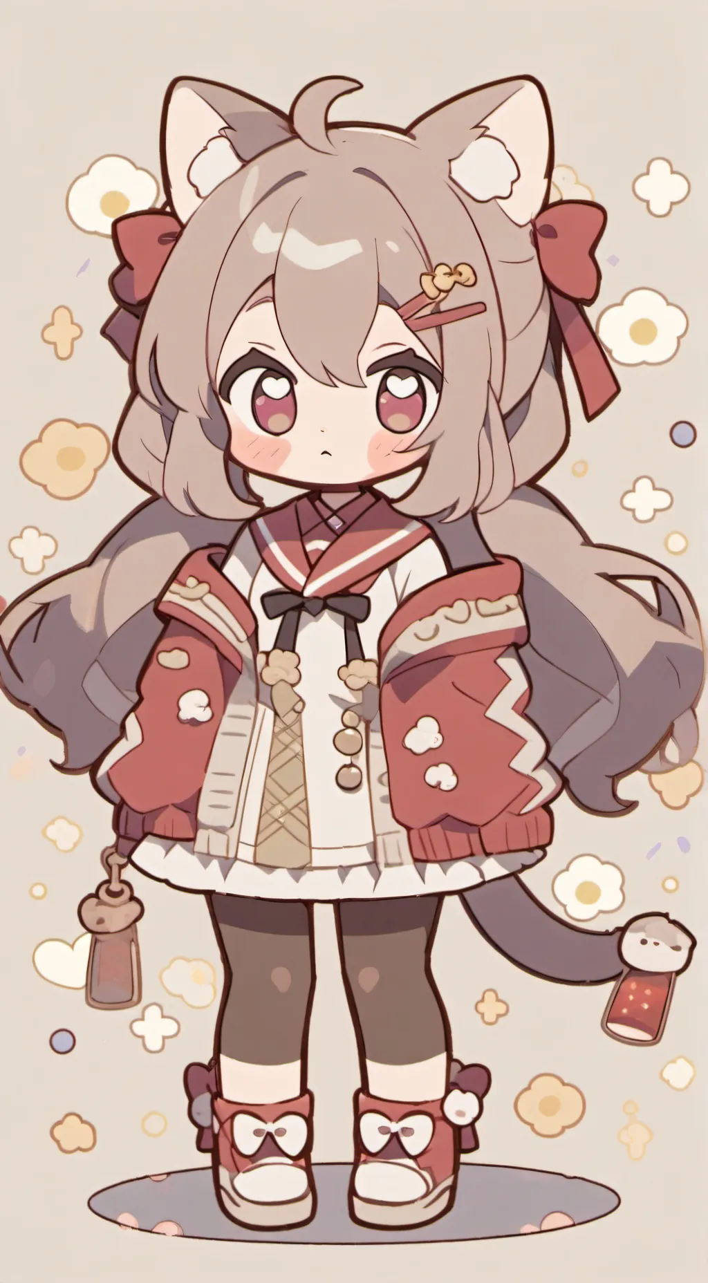 ai character: Ramen Cat baby background