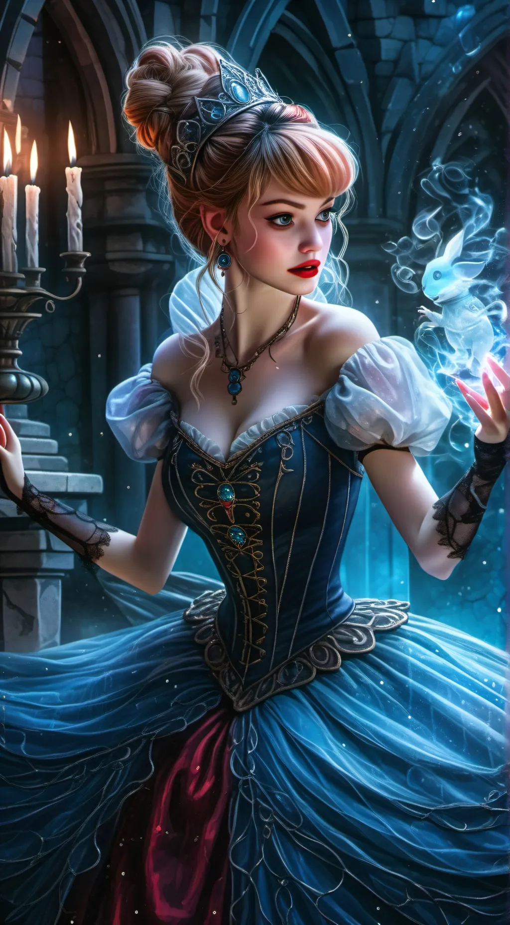 ai character: Cinderella  background