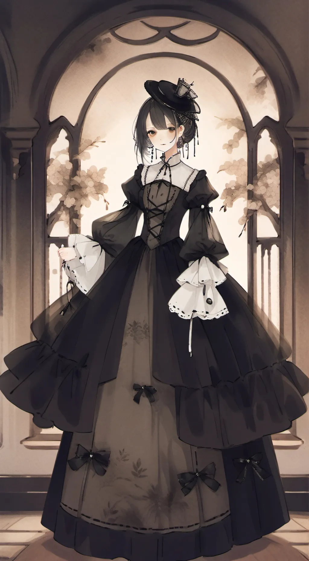 ai character: Wednesday adams background