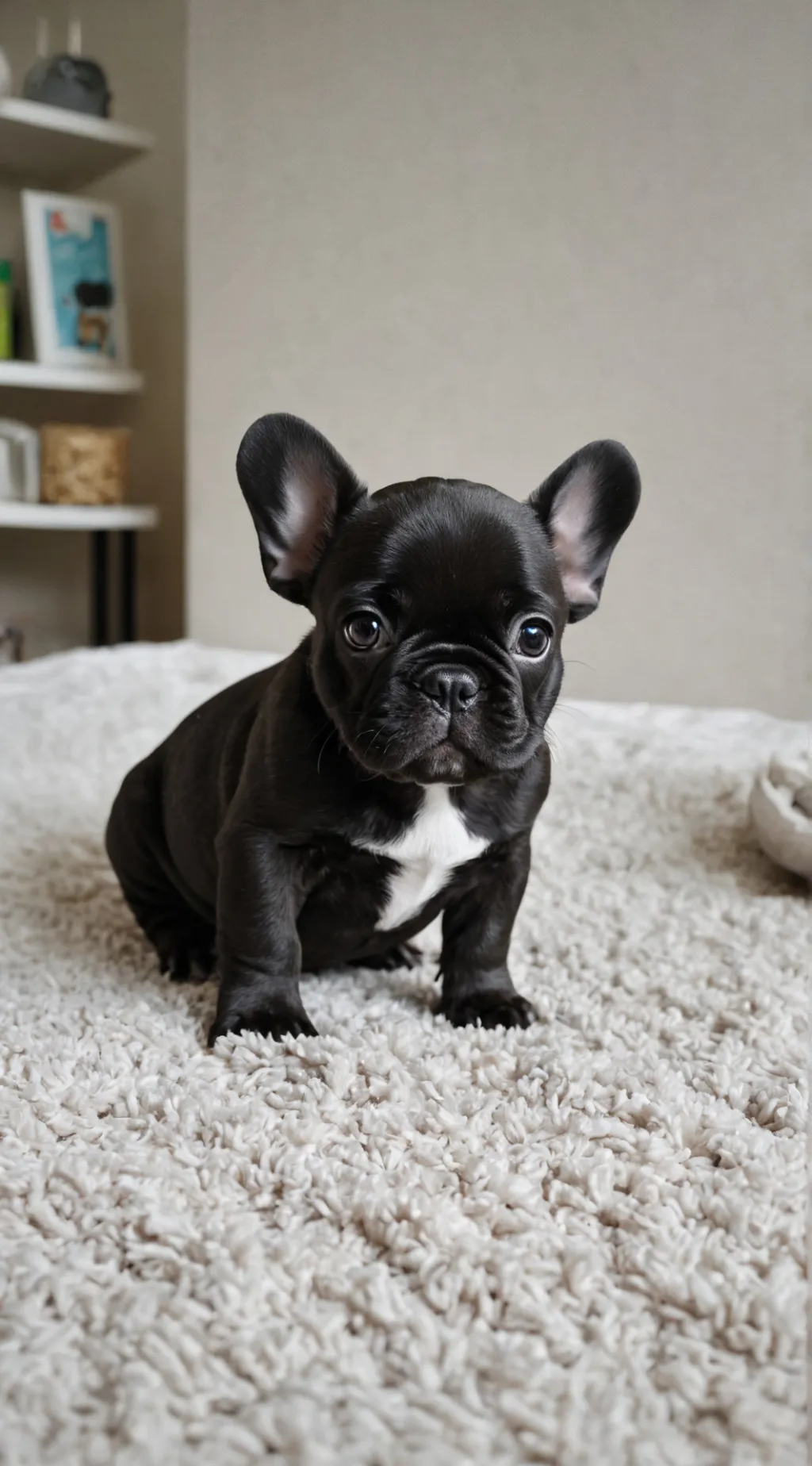 ai character: tiny frenchie background