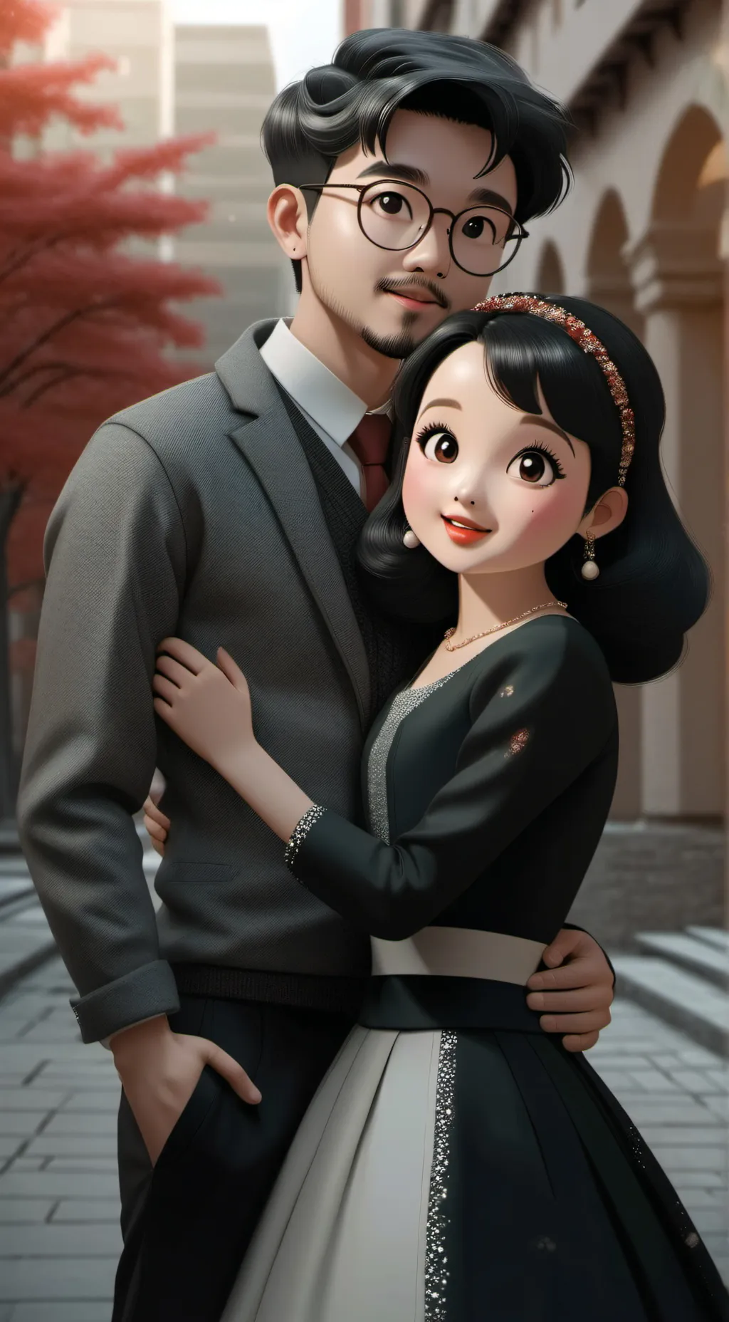 ai character: newly couple background