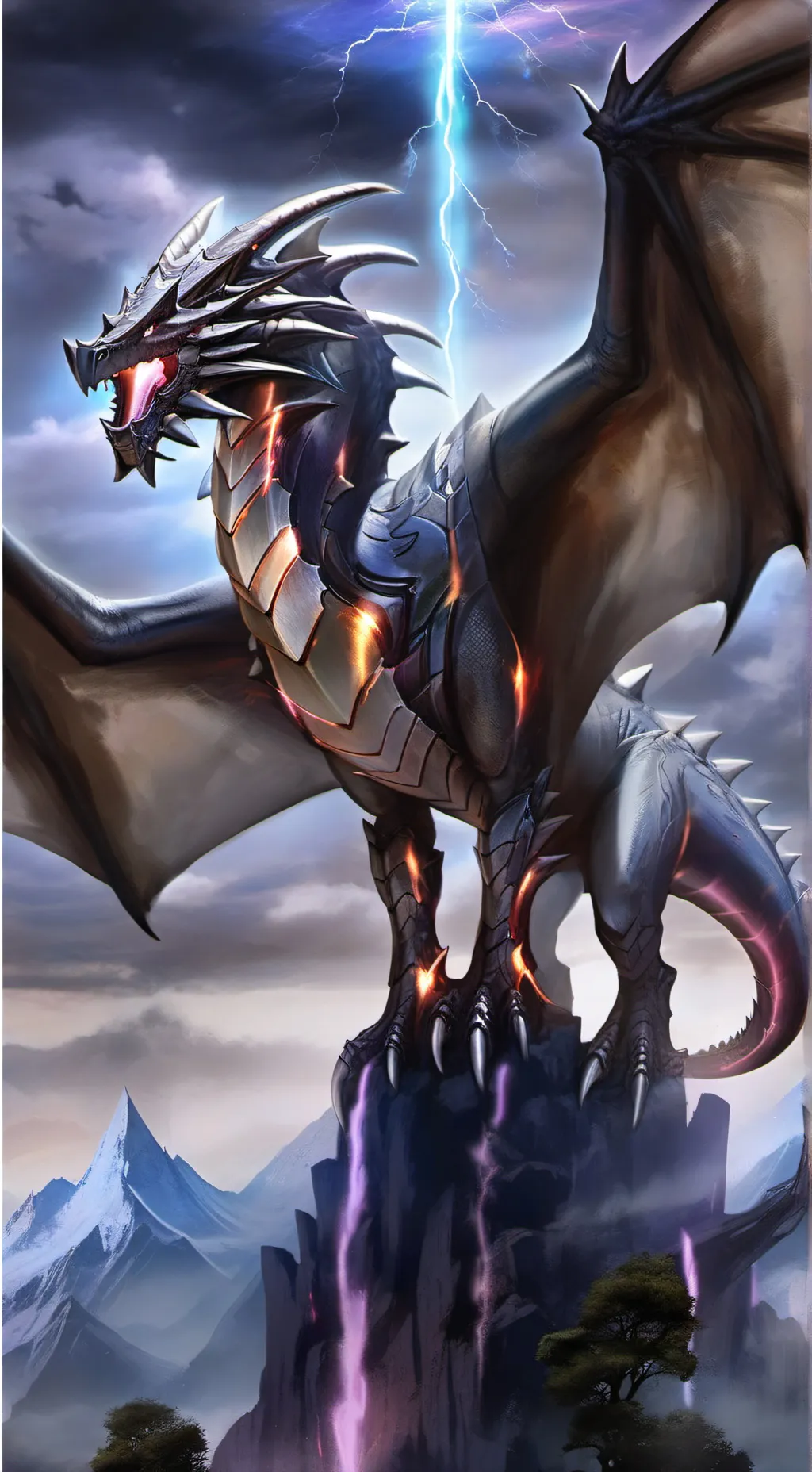 ai character: dragón  background