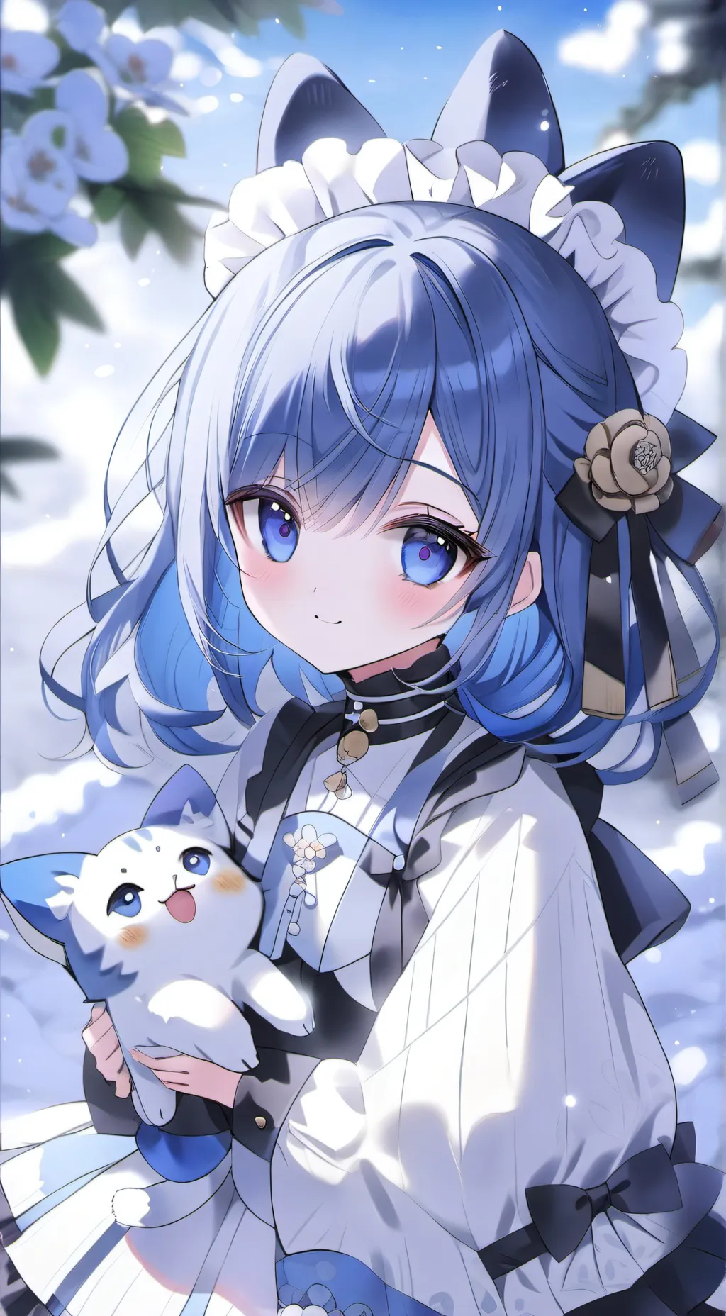 ai character: Sapphire Blossom  background
