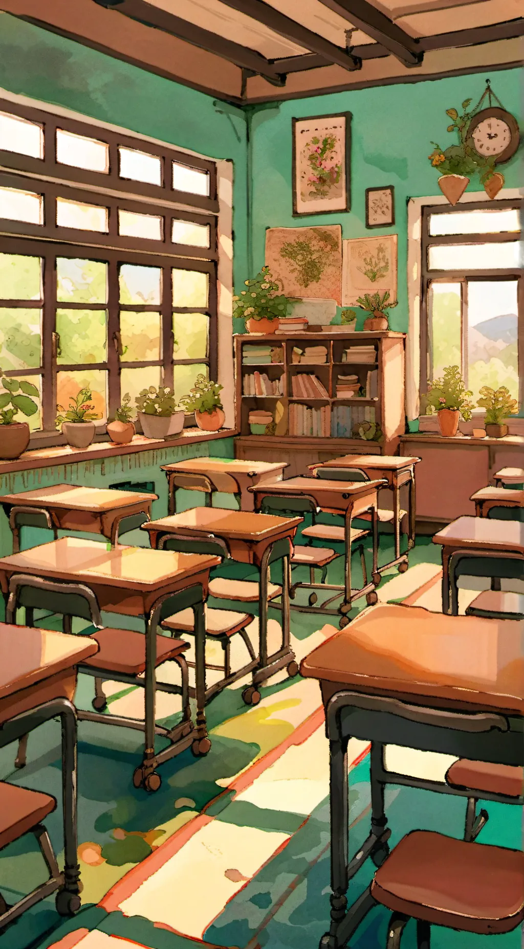 ai character: Sus school 😳 background