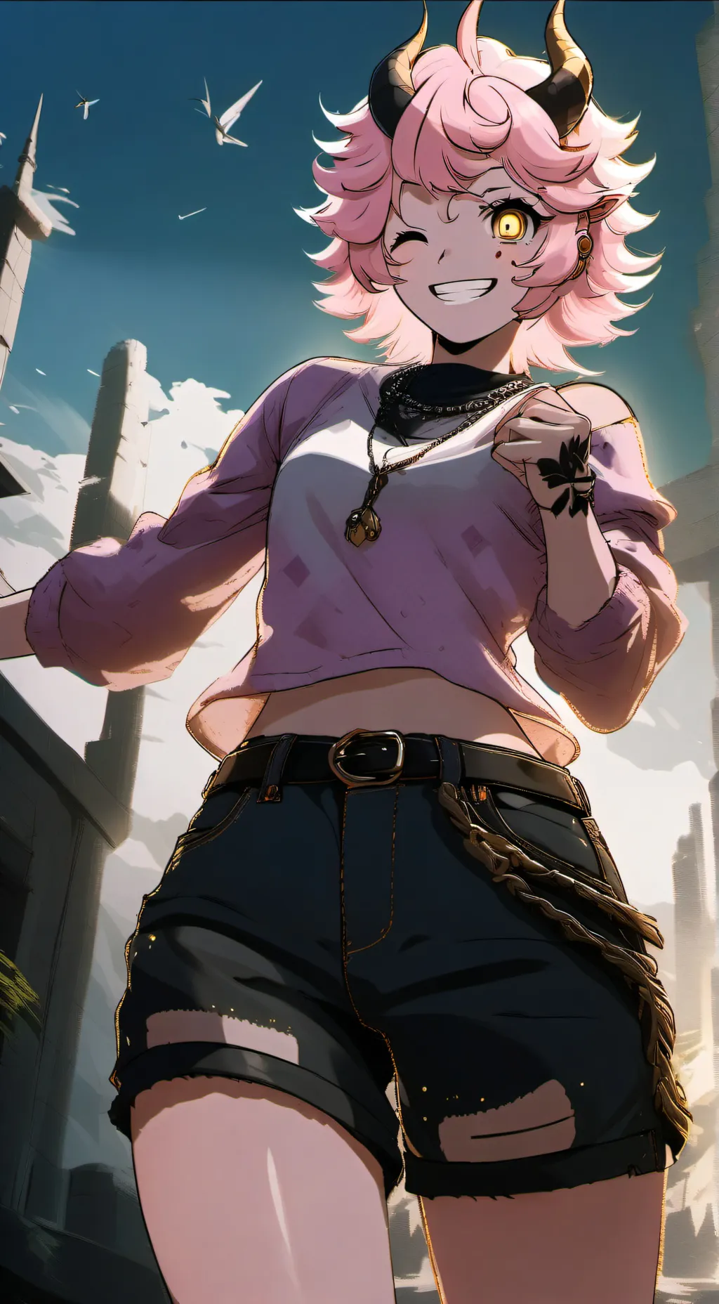 ai character: Sad Mina background