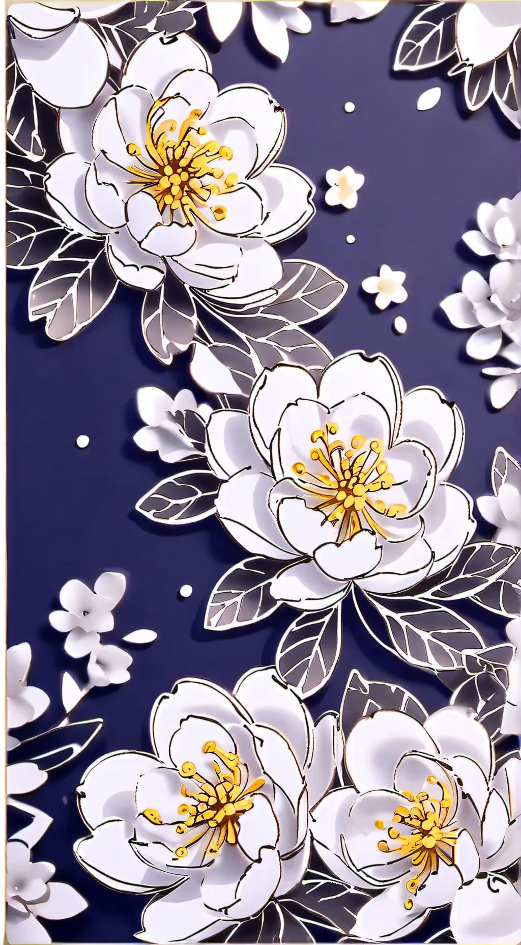 ai character: flores amarillas background
