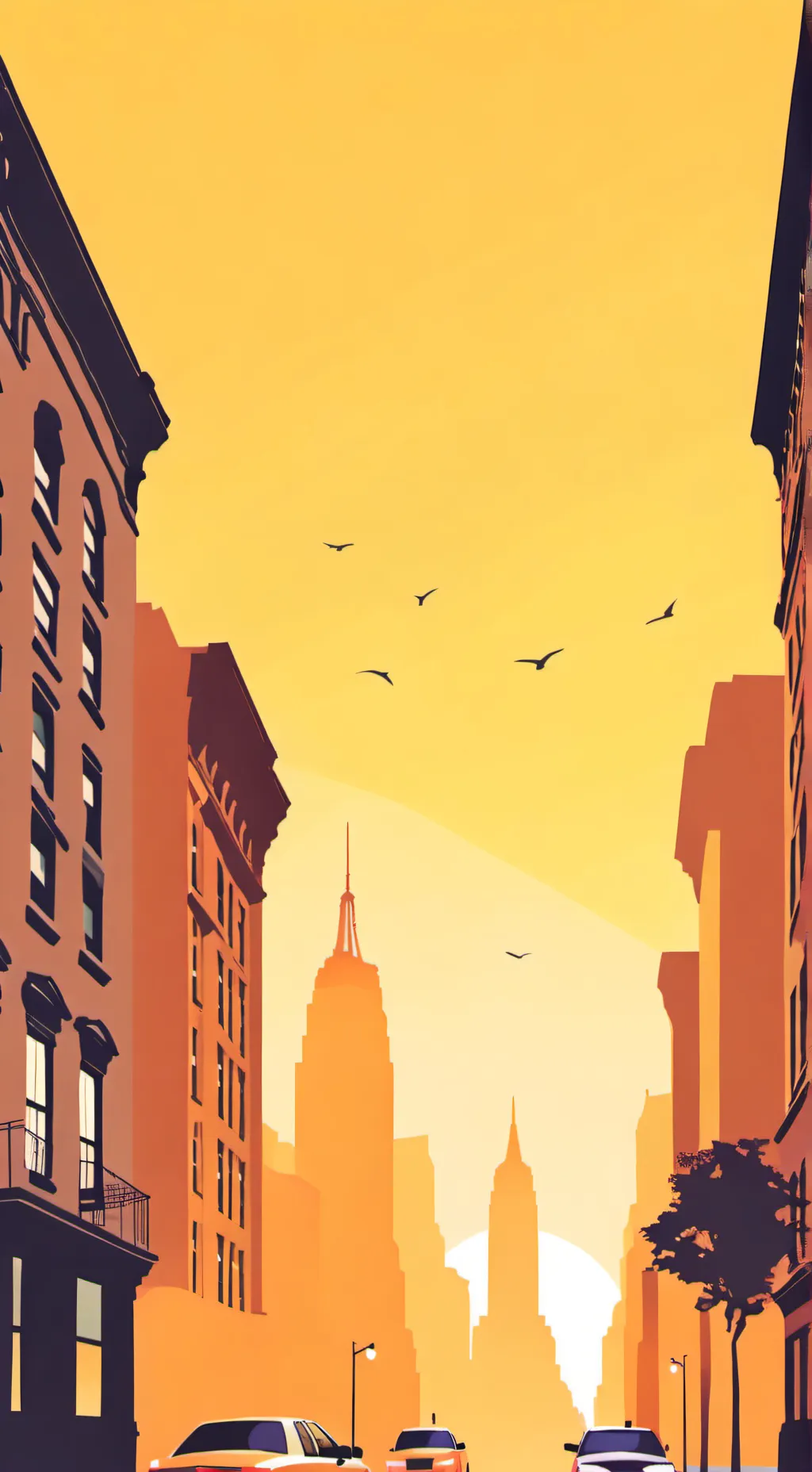 ai character: NYC, 2008 background