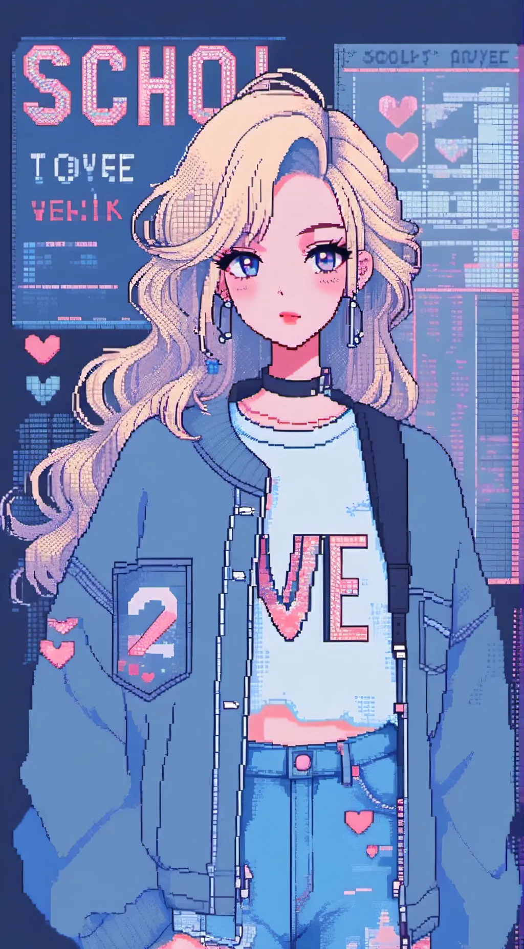 ai character: SCHOOL LOVE EP 💗 background