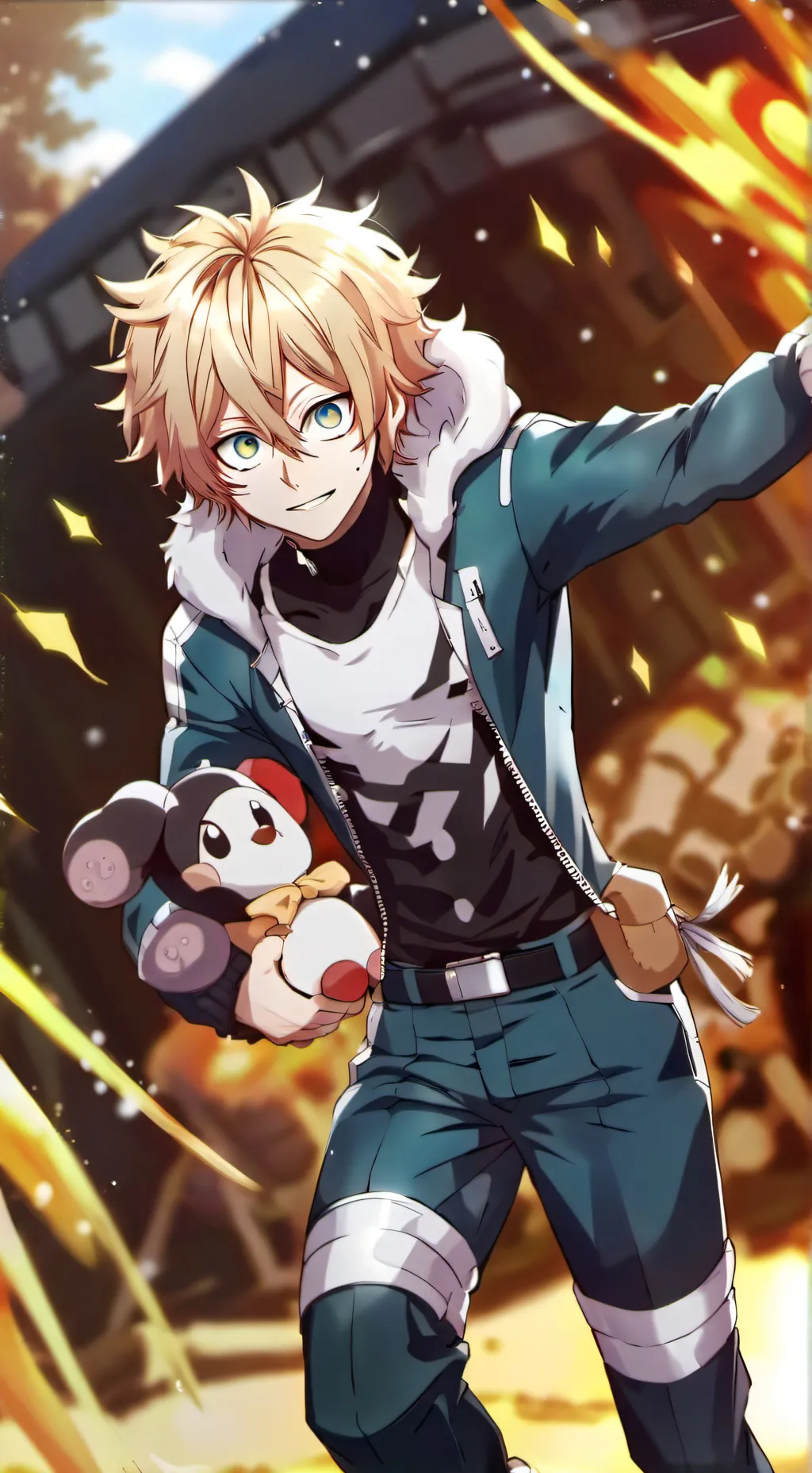 ai character: bakugo  background