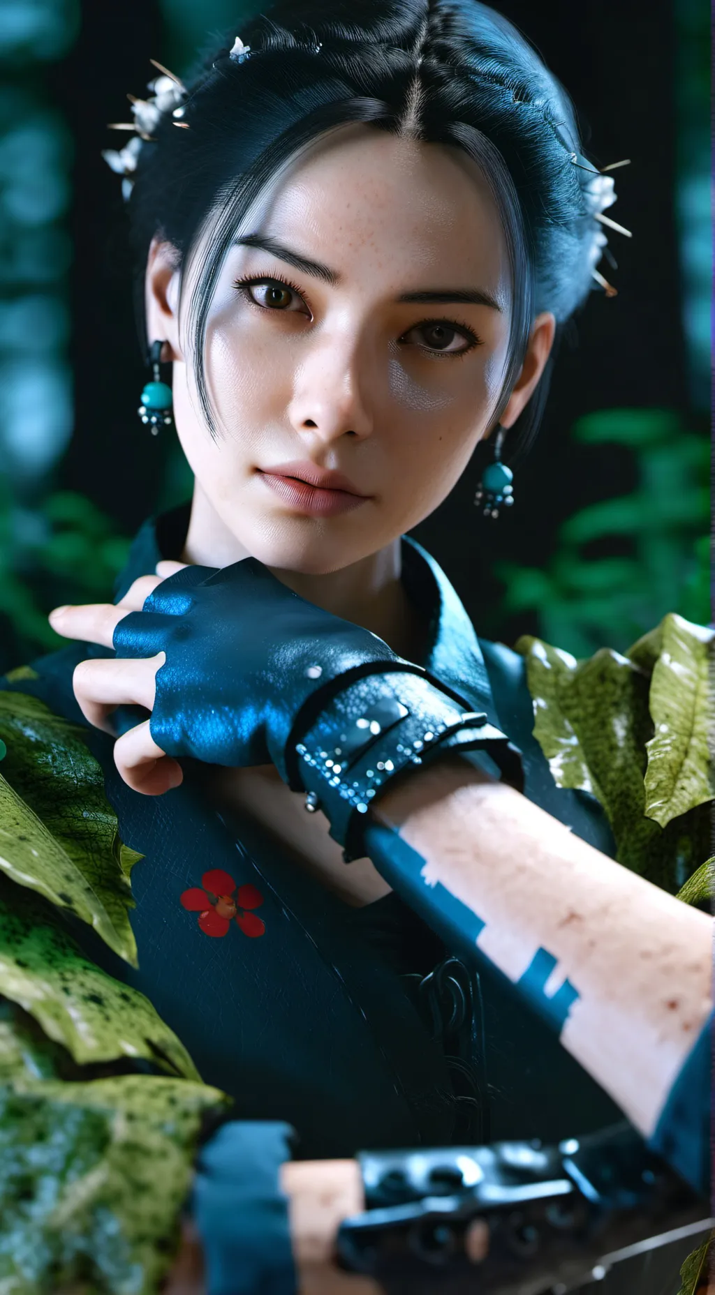 ai character: Lilac background