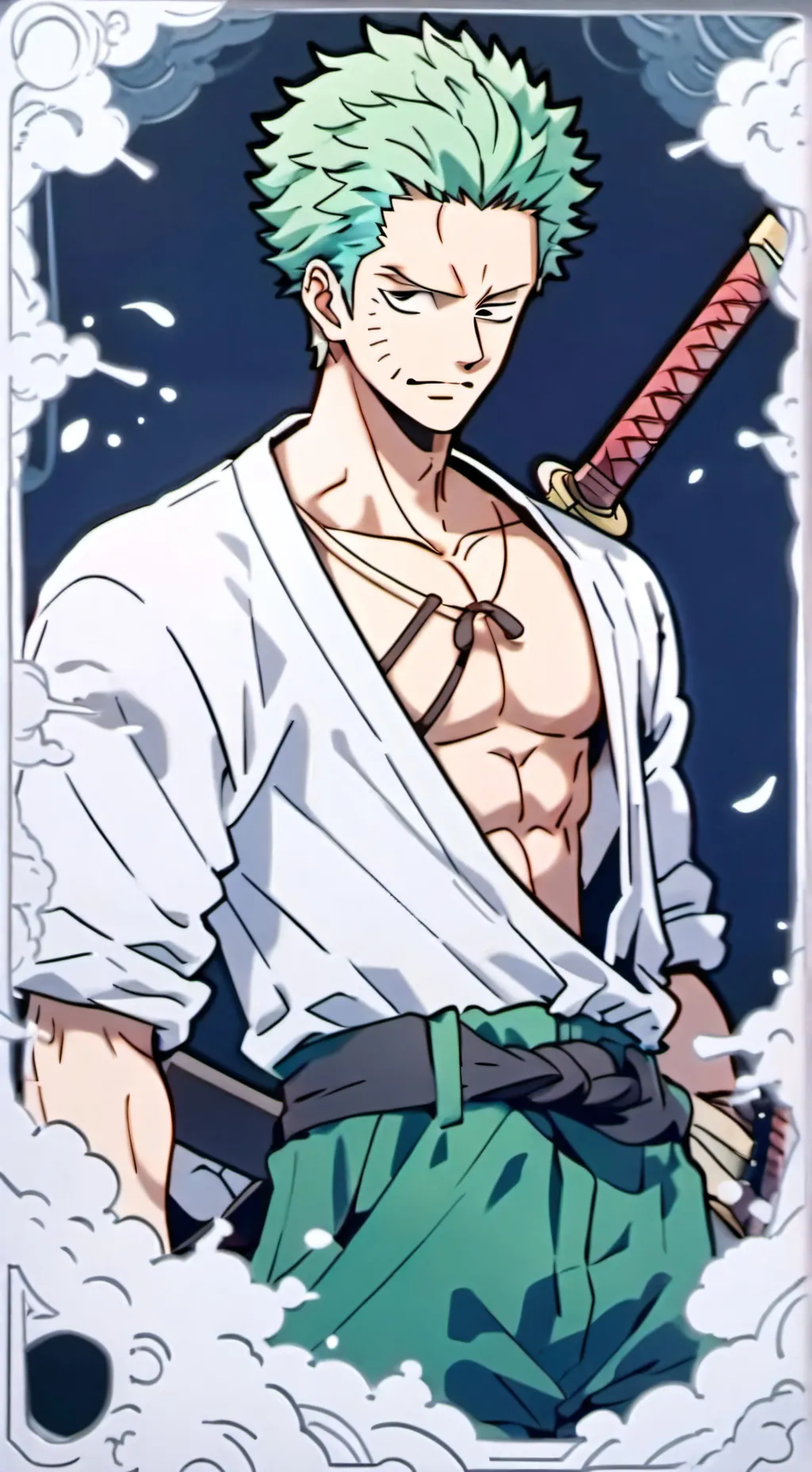 ai character: Born to be Zoro background