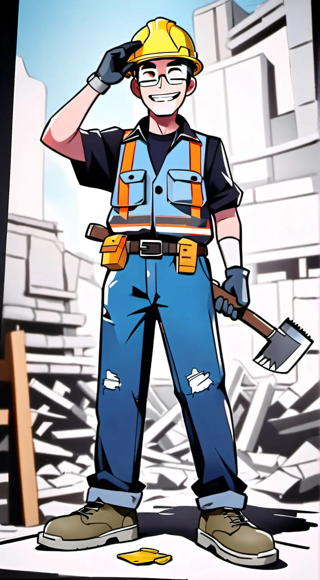 ai character: 🔨Builderman🔨 background