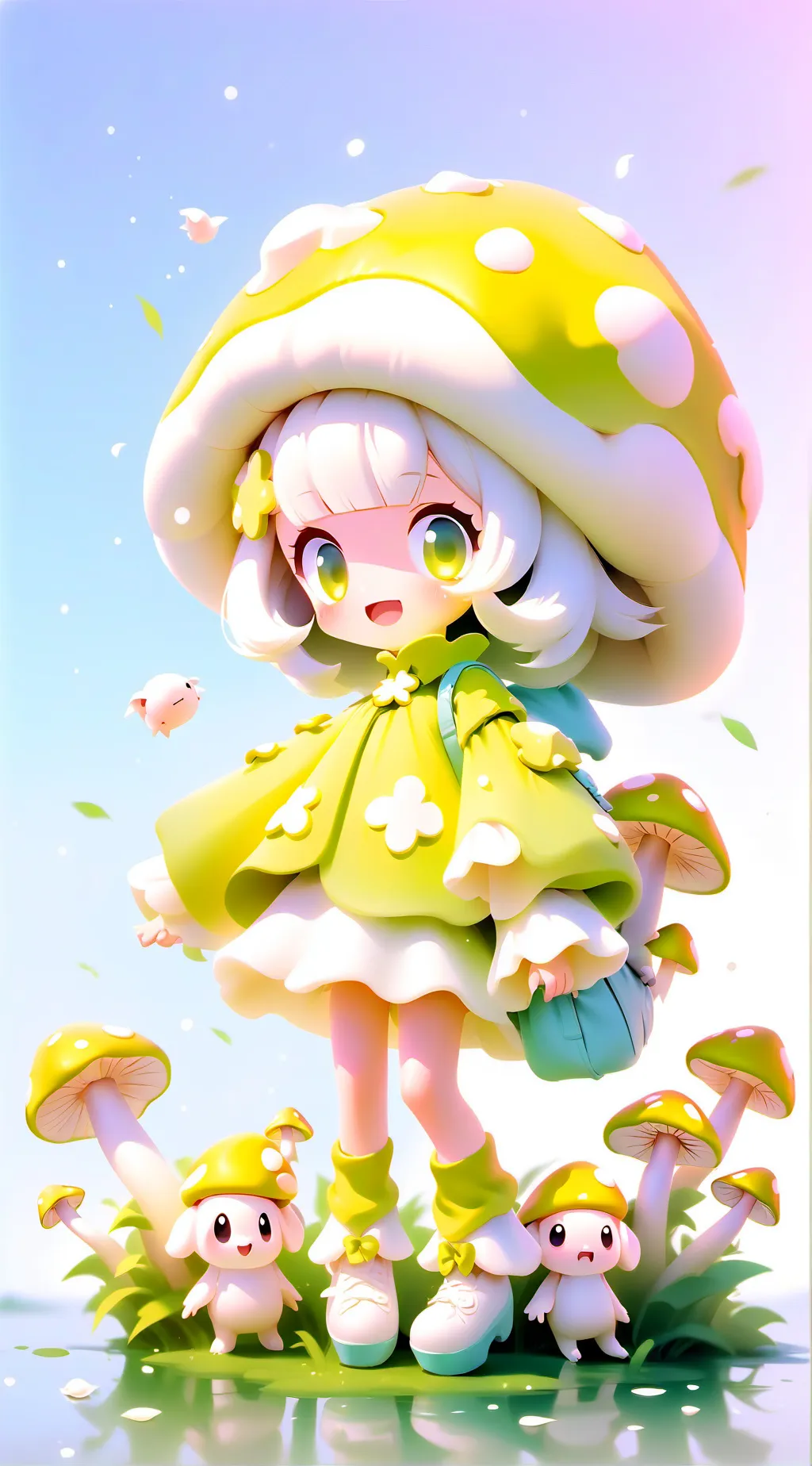 ai character: Mushroom creature background