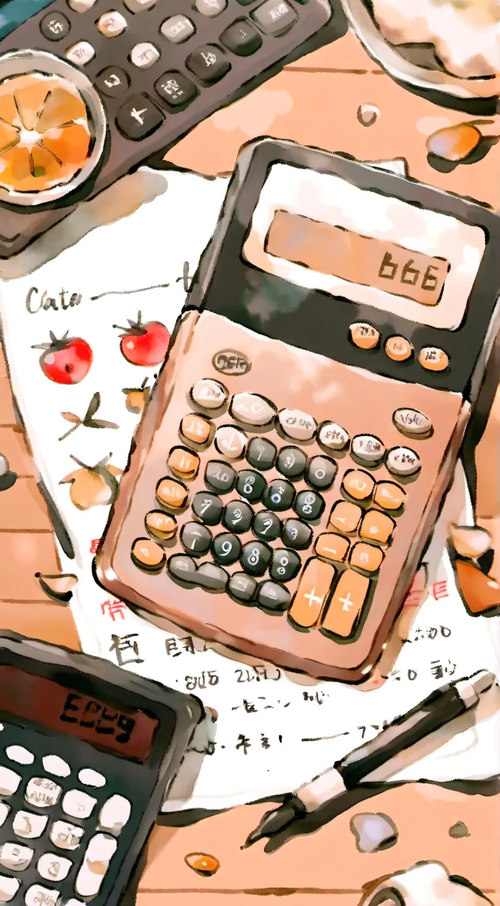 ai character: Calculator lol background