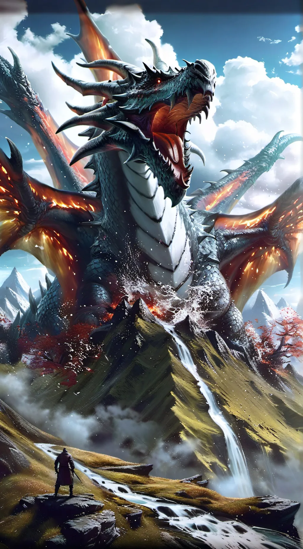 ai character: dragón dé fuego  background